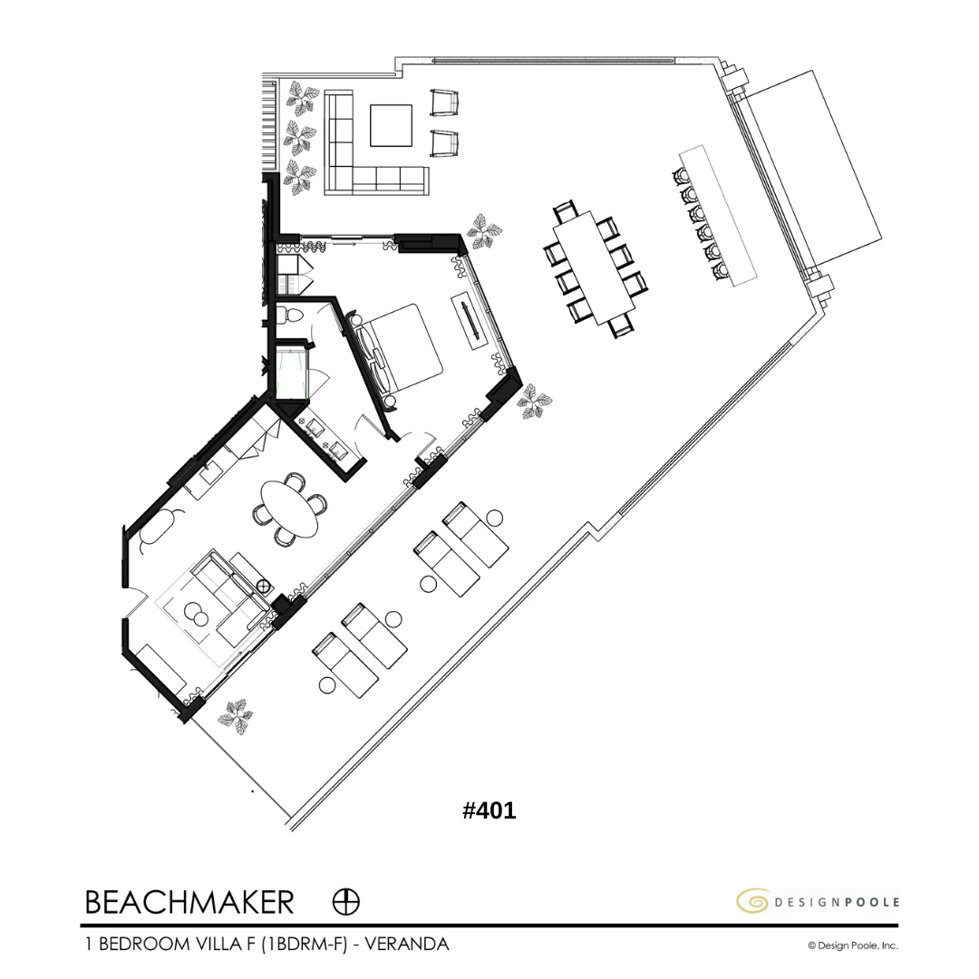 The Beachmaker, Villa F with veranda